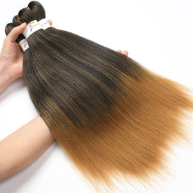 Ubeleco hair weft close up showing synthetic fibers and uniform thickness