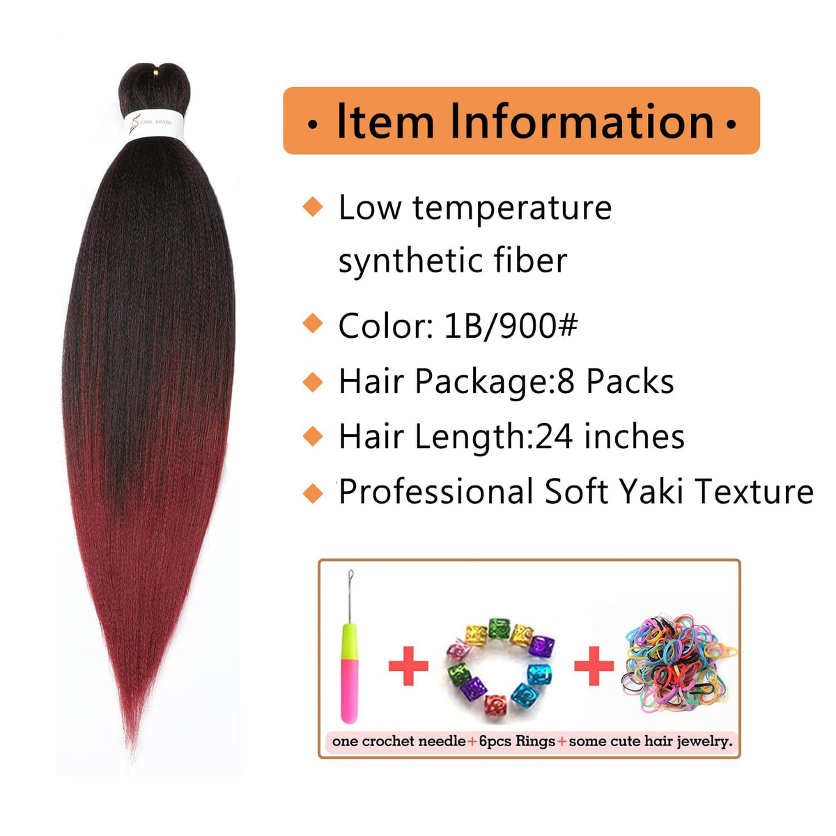 ubeleco soft yaki texture braiding hair — natural look and light feel for comfort