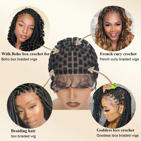 UCABEWEL double full lace crochet cap back view with adjustable fit and secure clips