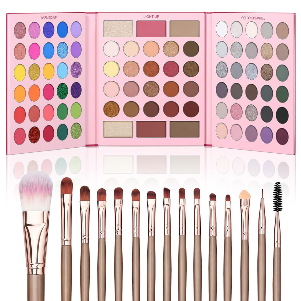 UCANBE 86 Colors Palette opened reveals vibrant shades for versatile looks.