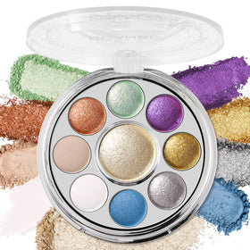 UCANBE Baked Eyeshadow Palette Gemstone Collection shows vibrant gemstone-inspired colors for luminous looks