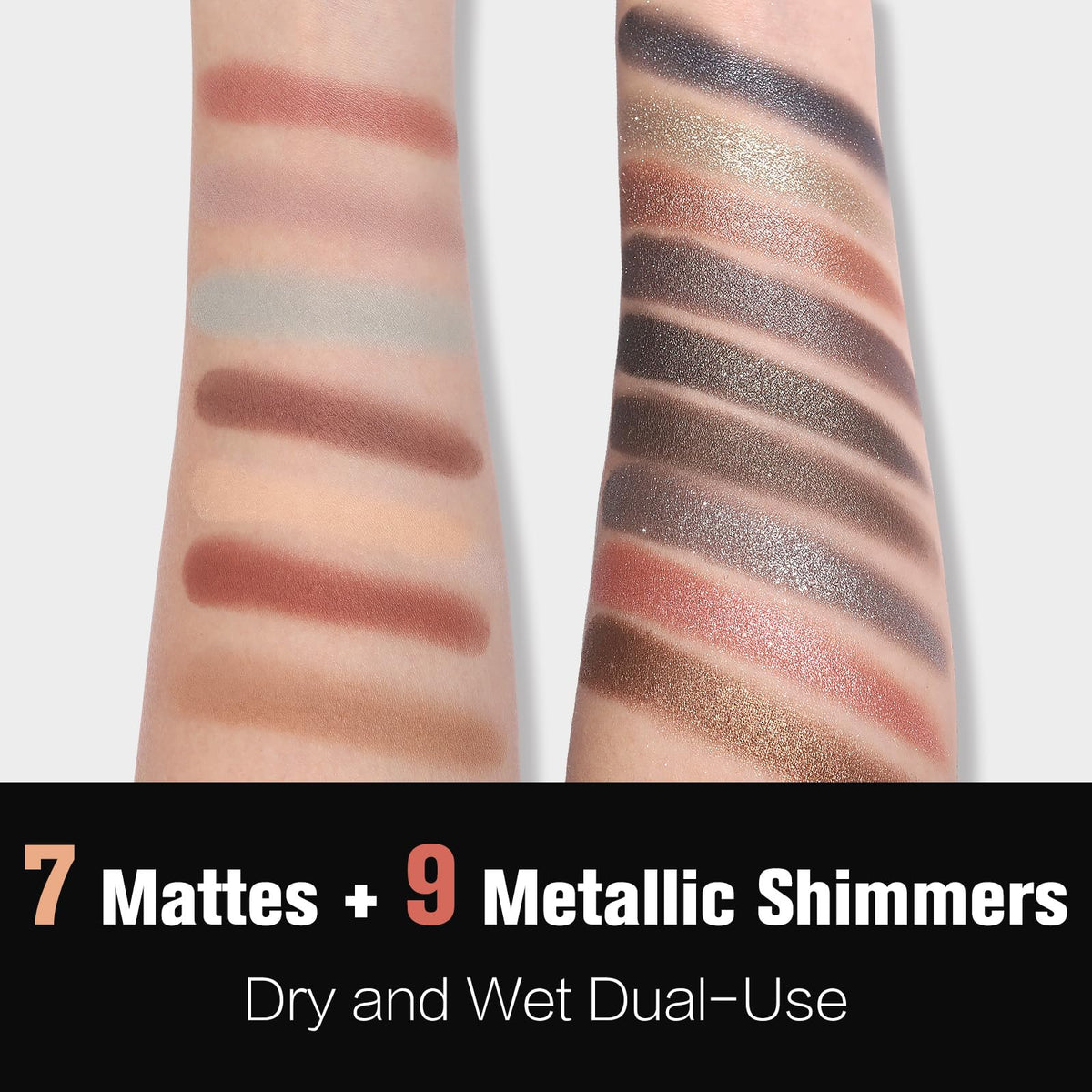 UCANBE 15-piece brush set beside the palette for smooth blending