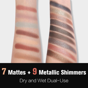 UCANBE 15-piece brush set beside the palette for smooth blending