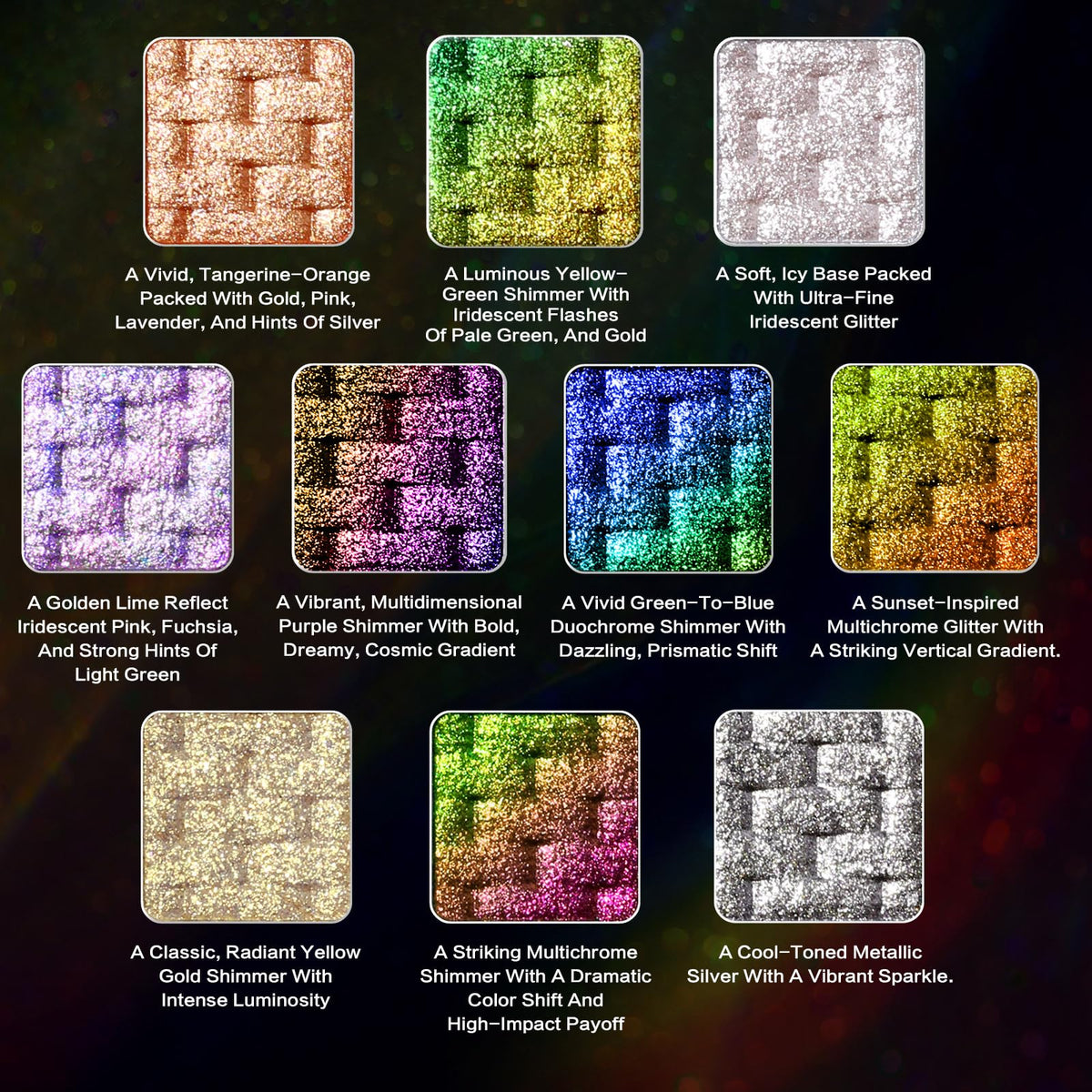 UCANBE Chameleon palette reflects a glassy finish that catches every flicker of light.
