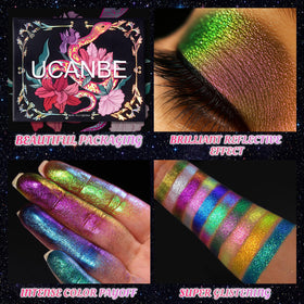 UCANBE Chameleon swatch demonstrates creamy glide and minimal fallout
