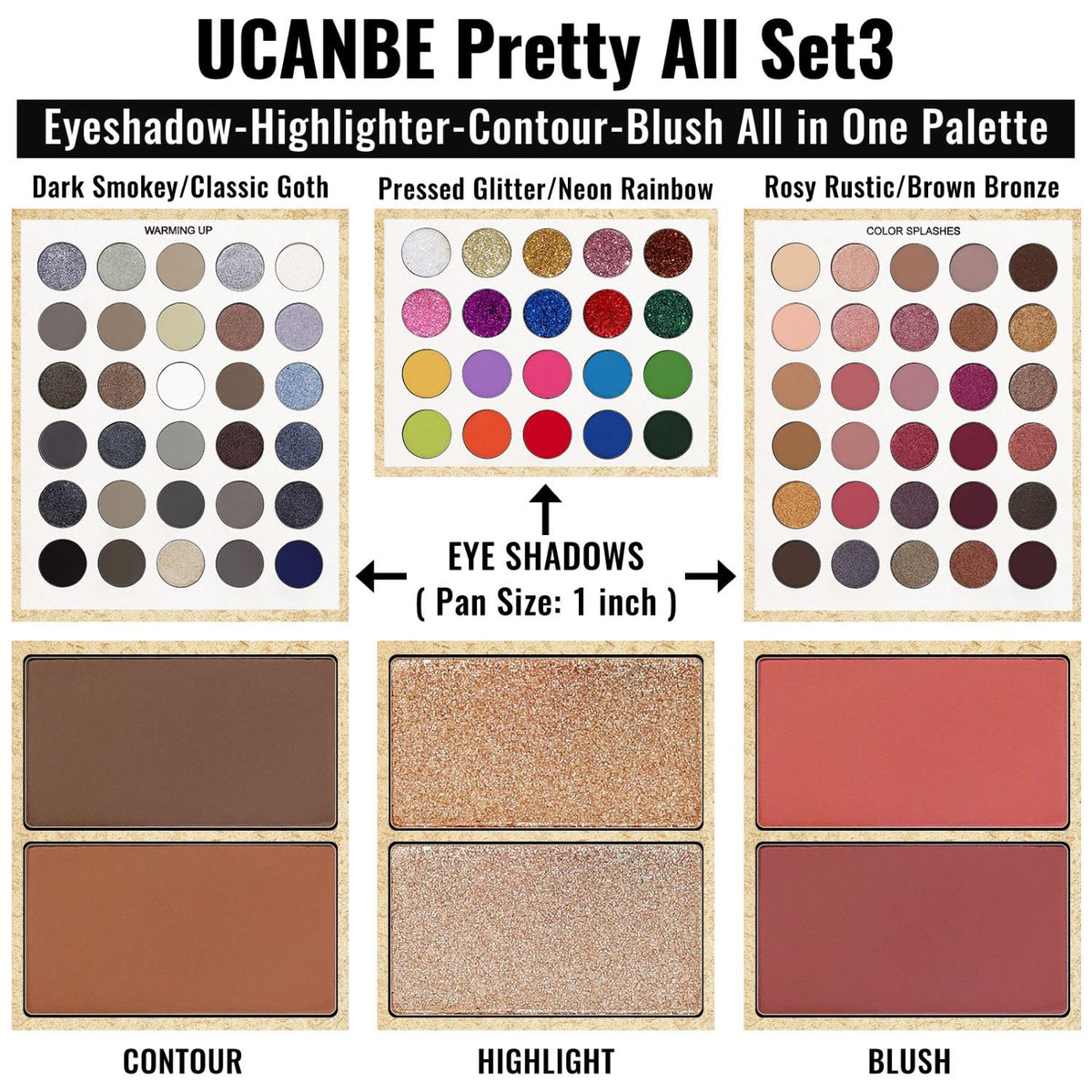 UCANBE 15-brush set enables precise blending and professional application