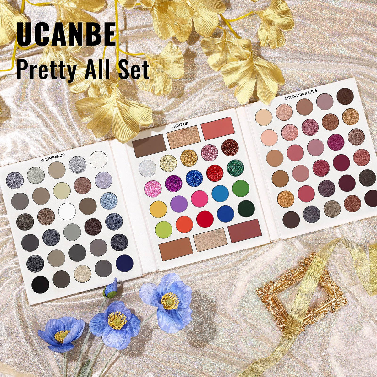 Swatches on arm demonstrate pigment payoff and long-wear potential with UCANBE.