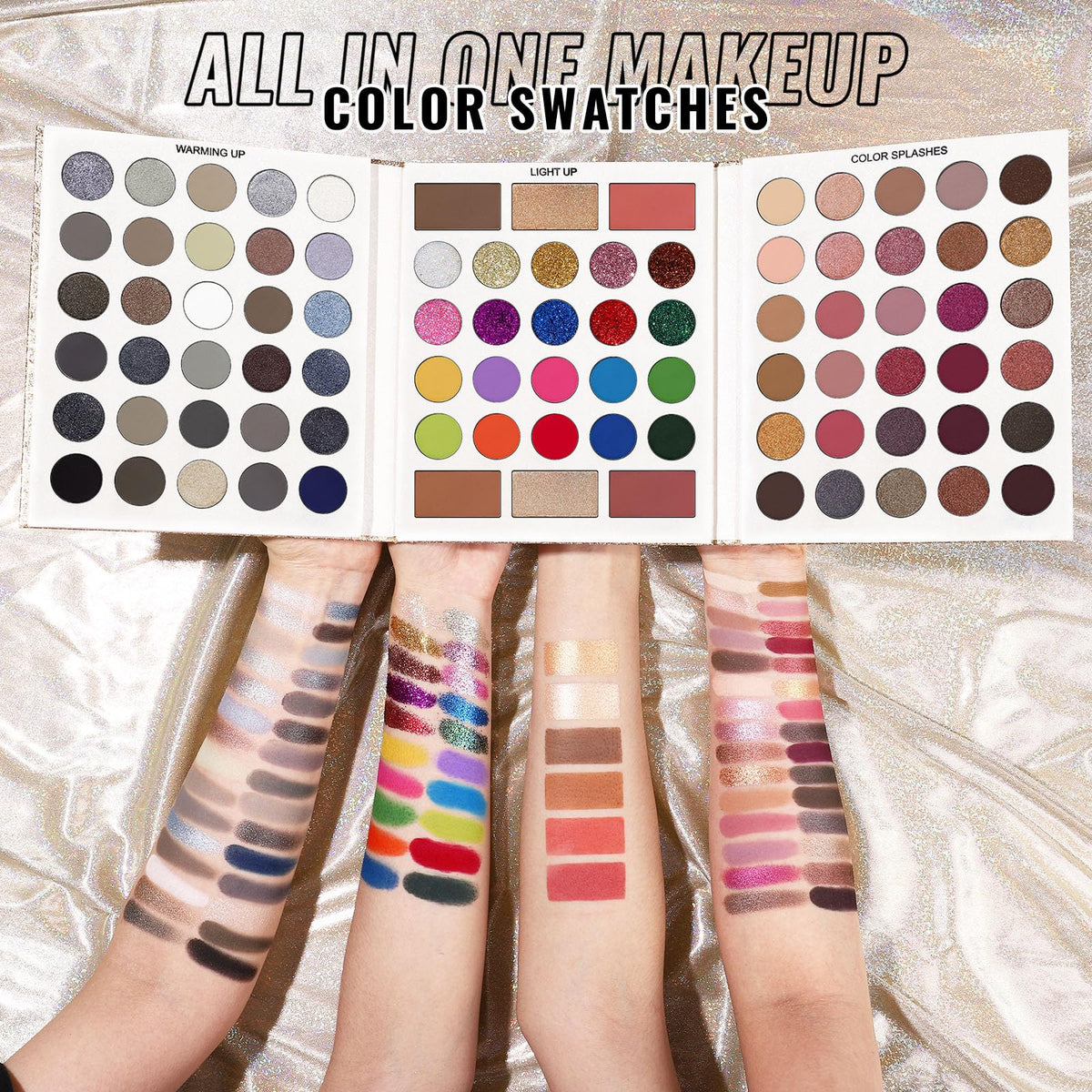 UCANBE swatches on arm reveal rich pigments and smooth blending