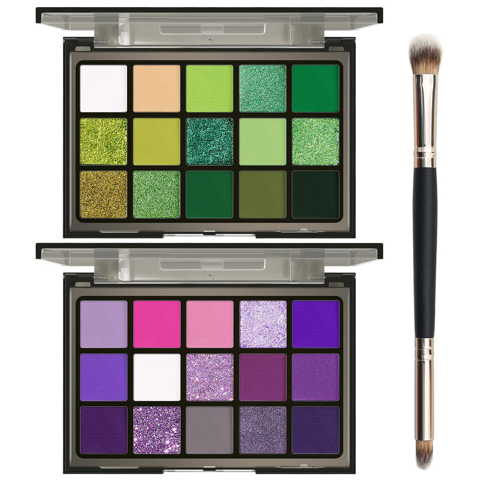 UCANBE Green Forest palette swatches show vibrant greens for bold Halloween looks