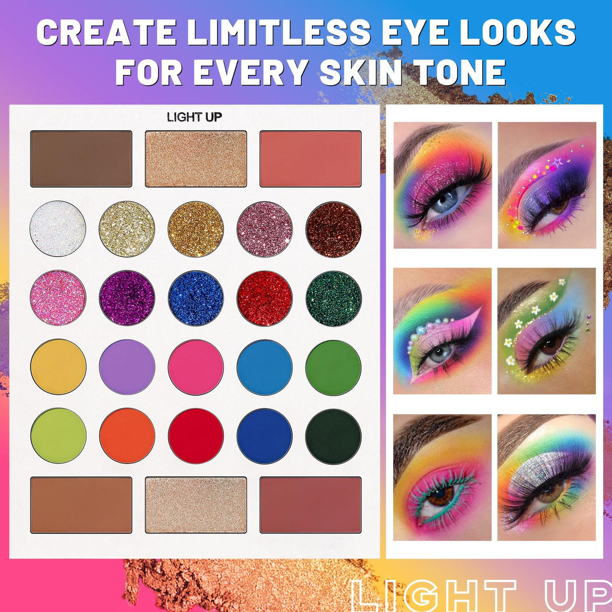 UCANBE matte glitter shimmer finishes for varied textures and styles.