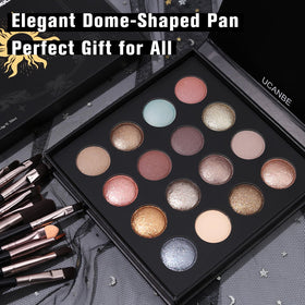UCANBE metallic shimmer shades delivering high pigment payoff on lids