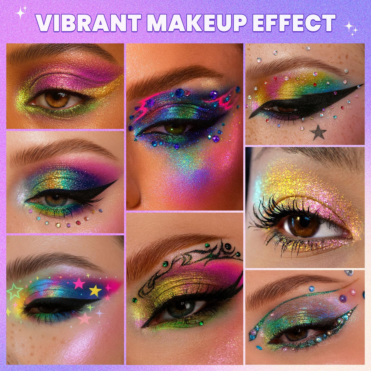 UCANBE Multichrome Chameleon close-up demonstrates color-shift effect on eyelids