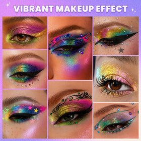 UCANBE Multichrome Chameleon close-up demonstrates color-shift effect on eyelids