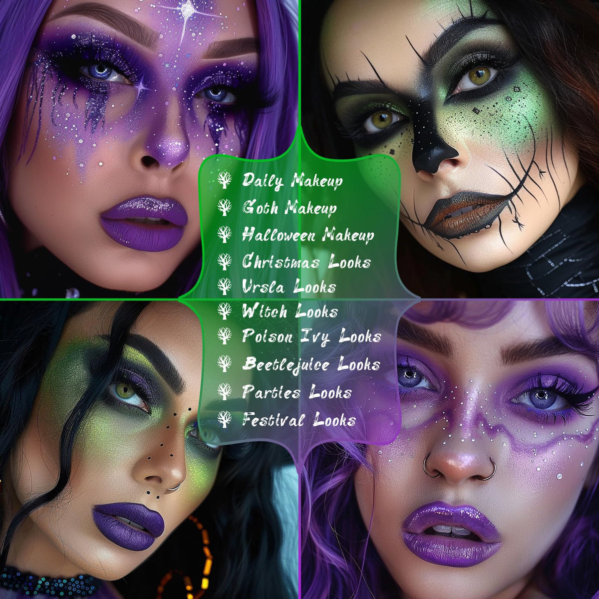 UCANBE Purple Witch shades offer smoky depth perfect for cosplay and festival makeup