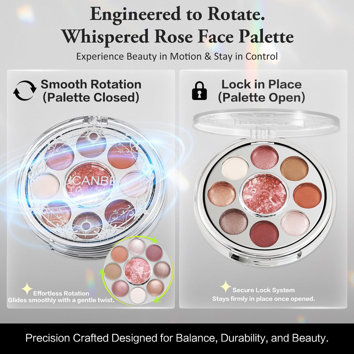 UCANBE Rose-toned eyeshadows Whispered Rose for effortless daytime makeup
