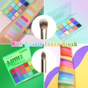 UCANBE summer eye look idea using both palettes for bold color play