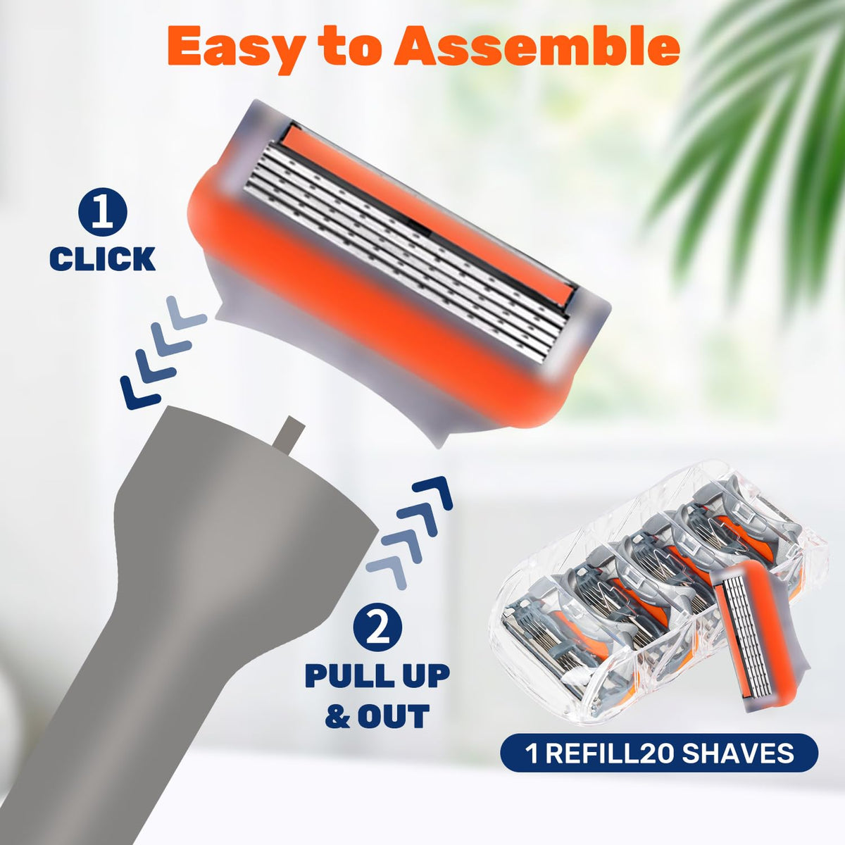 Uceento 48-blade refill pack suitable for home, travel, or barber use.