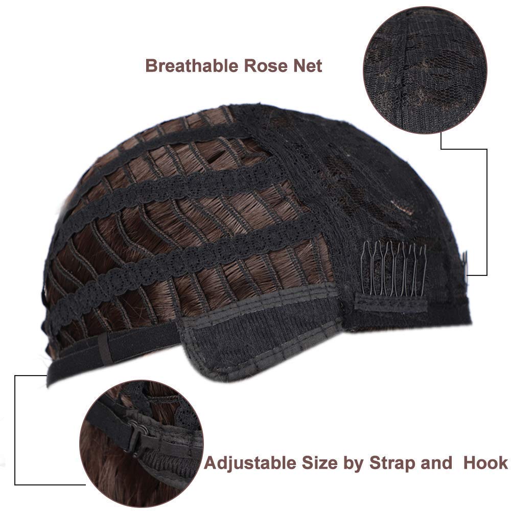 Ucubb dark brown wig ideal for daily wear, parties, or cosplay