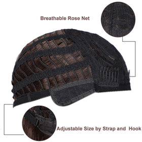 Ucubb dark brown wig ideal for daily wear, parties, or cosplay