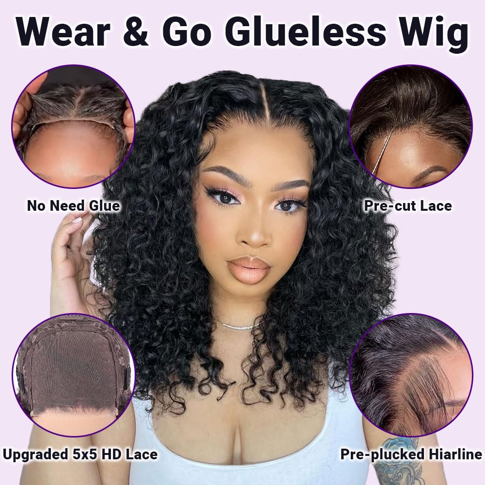 UCUVIC Glueless wig with four combs for stable fit