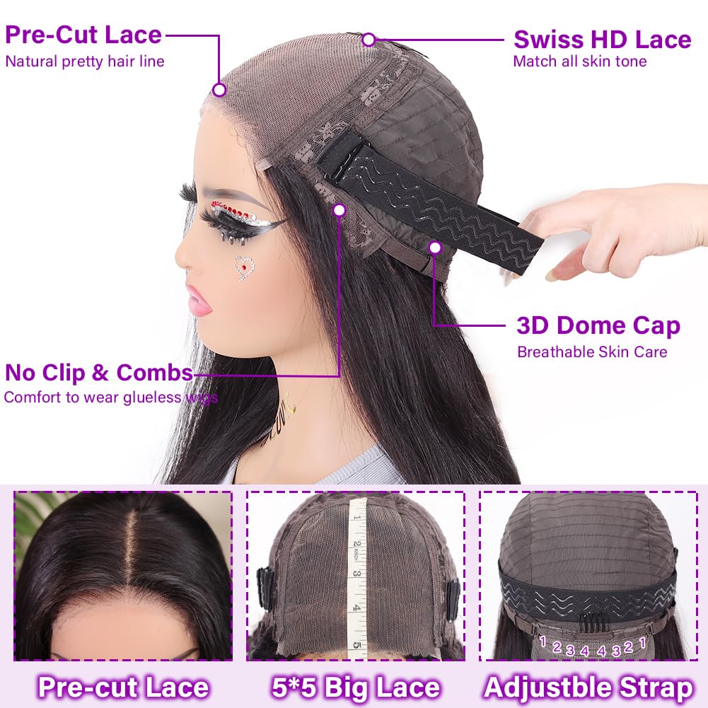 UCUVIC wig shows bleached knots and baby hairs for a ready-to-wear finish