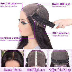 UCUVIC wig shows bleached knots and baby hairs for a ready-to-wear finish