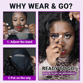 UCUVIC Glueless wig precut bob with cap detail for quick styling