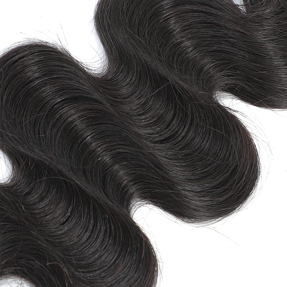 UDesire 24inch body wave hair display showcasing dramatic length and movement