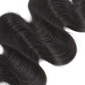 UDesire 24inch body wave hair display showcasing dramatic length and movement