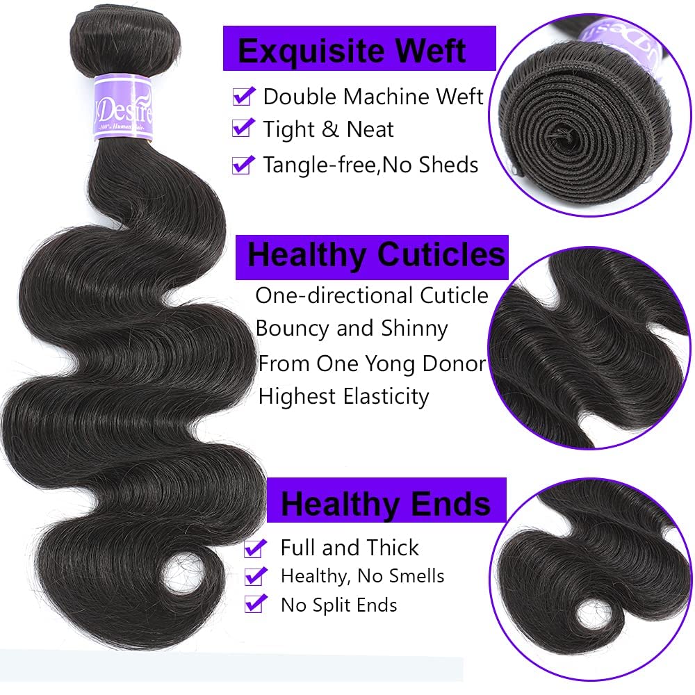 UDesire virgin hair double weft emphasizing fullness without shedding