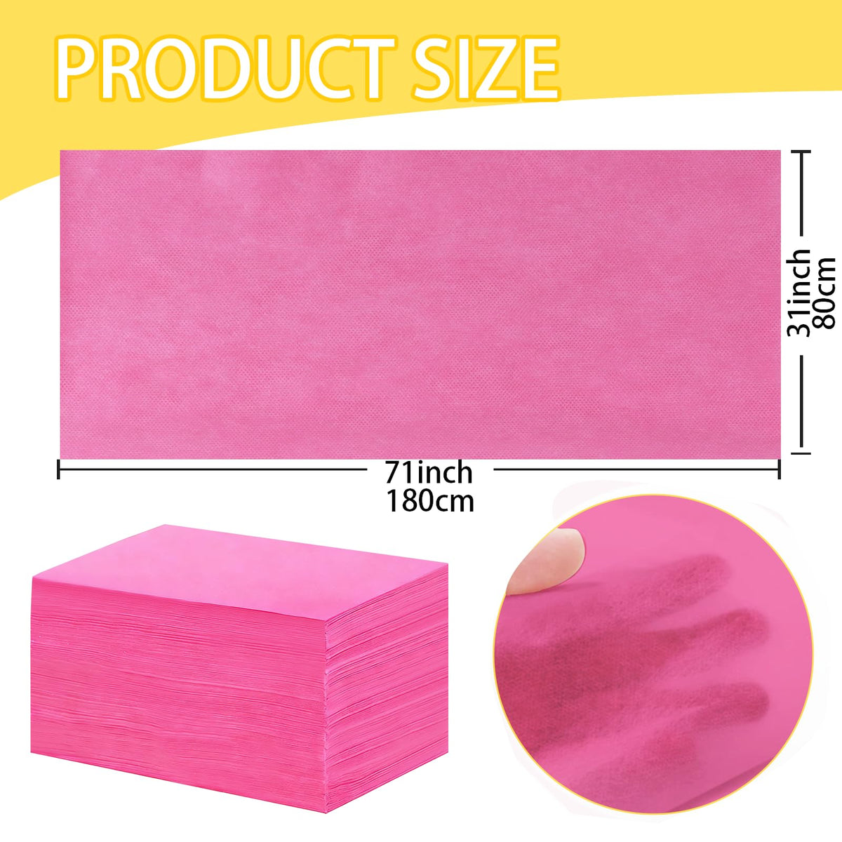 Udazzlo 100pcs non-woven massage table sheets—breathable and hygienic