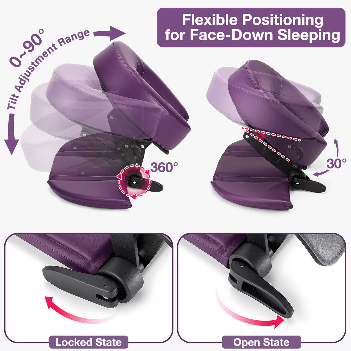 Udefineit Adjustable headrest tilt angle demonstrates personalized comfort.