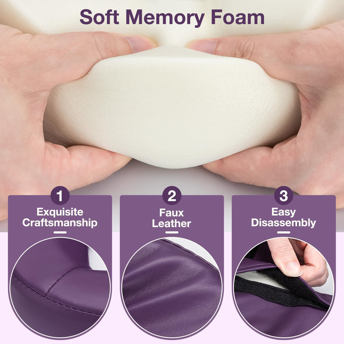 Udefineit Memory foam face pillow provides soft, breathable support.