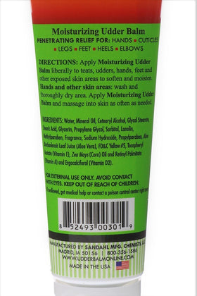 Udder Balm cream texture close up, soothing rough skin and soft hands