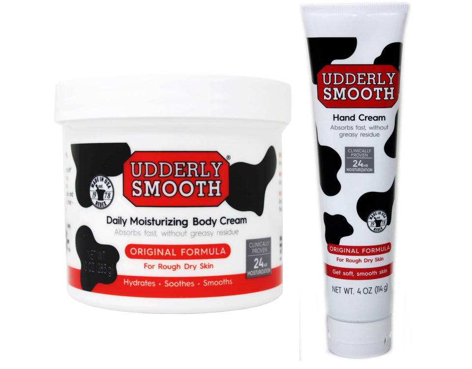 Udderly Smooth bundle front view, ideal for daily hand and body moisture.