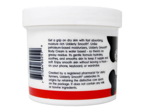 Udderly Smooth hand cream dispensing, grease-free hydration for dry hands.
