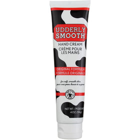 Udderly Smooth Hand Cream original formula jar close-up showing fast-absorbing moisture.
