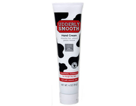 Udderly Smooth water-based formula closeup, non-greasy feel.