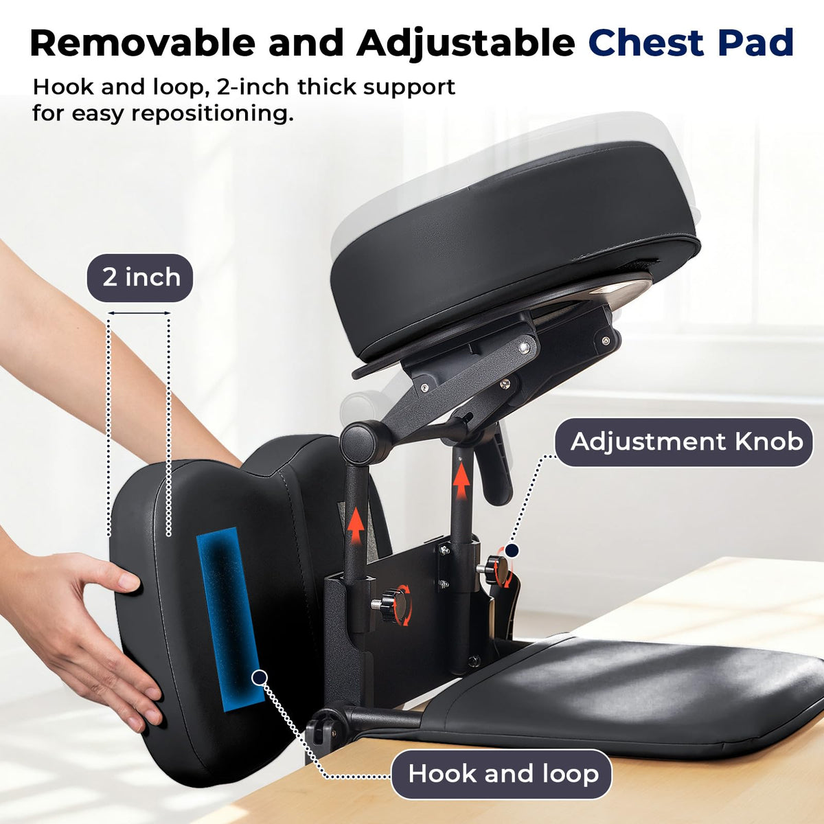 Udefineit adjustable height and tilt for personalized comfort anywhere
