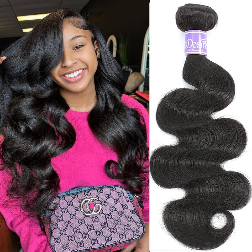 UDesire Brazilian body wave 16-inch bundle overview with natural shine for daily wear