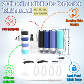Udihch leakproof silicone bottles show triple-seal protection for spill-free travel.