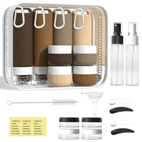 Udihch travel bottles 3oz 4-pack for compact, leakproof airline packing.