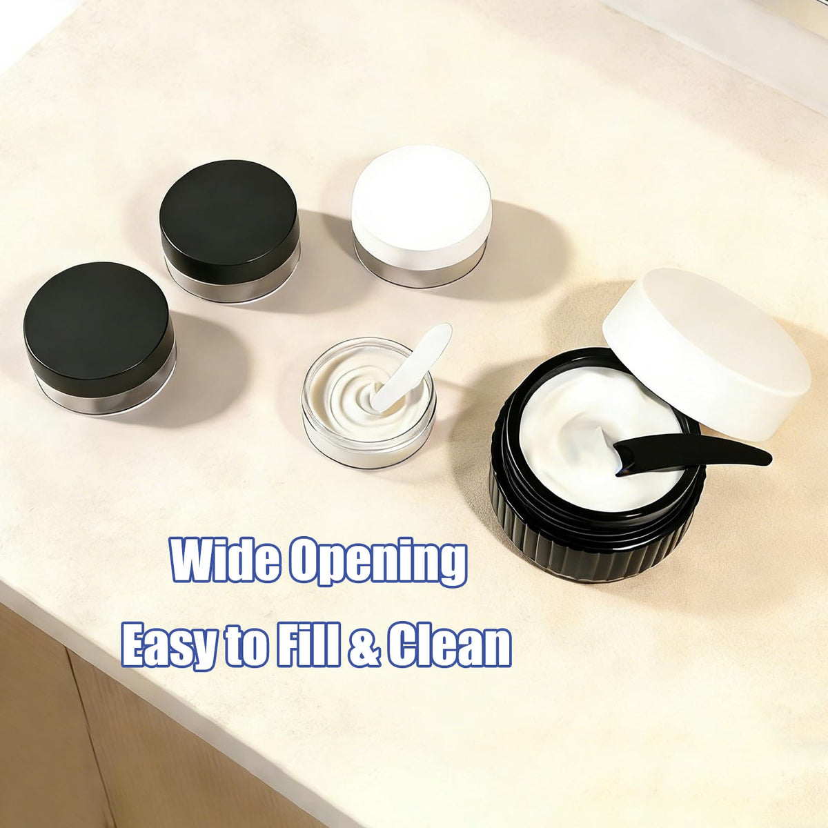 Udihch wide-mouth bottles make filling and cleaning effortless.