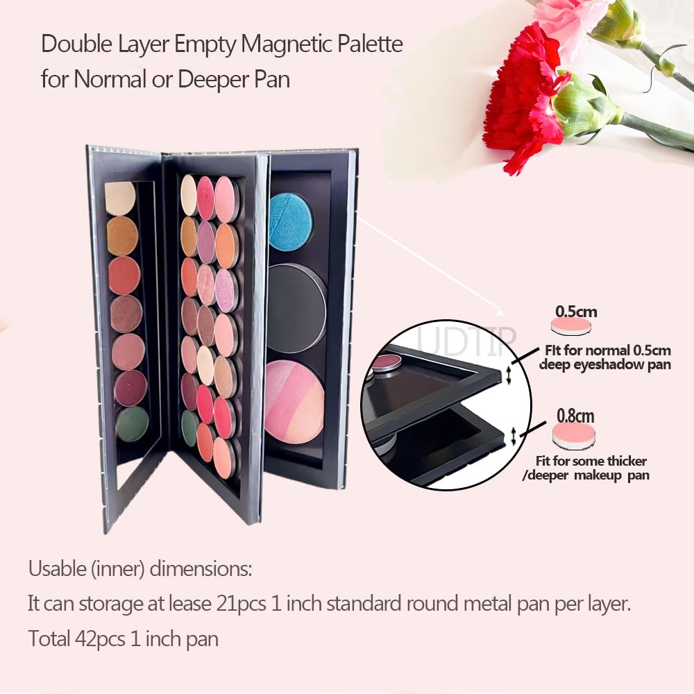 UDTIP built-in mirror on lid for quick makeup application