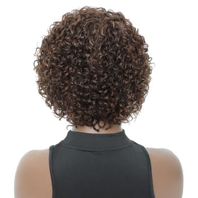 UDU chocolate piano brown wig offers a rich color mix for everyday fashion.