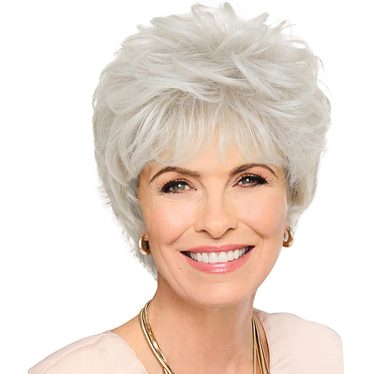 UDU short pixie cut wig with bangs for daily wear and easy styling.