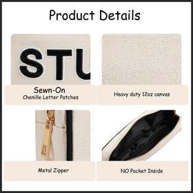 uekeboag makeup bag zipper detail, smooth opening for daily use
