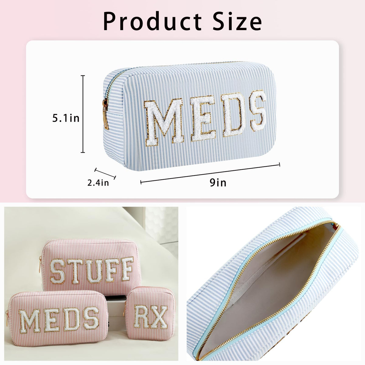 uekeboag canvas makeup case compact design for travel and daily carry