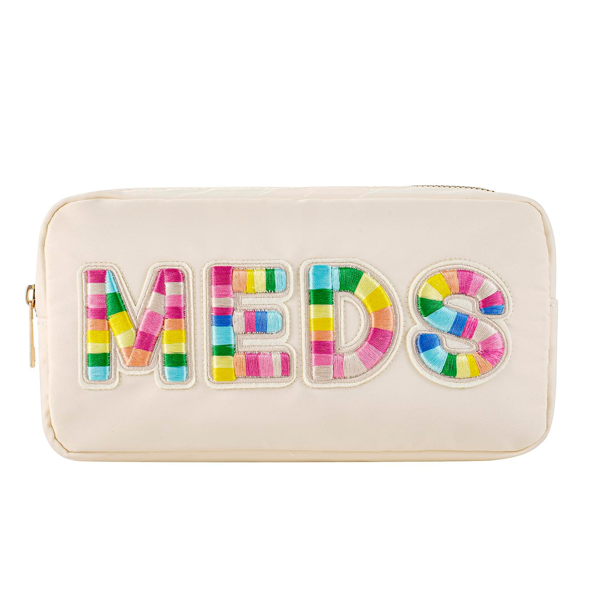 UEKEBOAG meds bag with chenille patch for organized travel medicine
