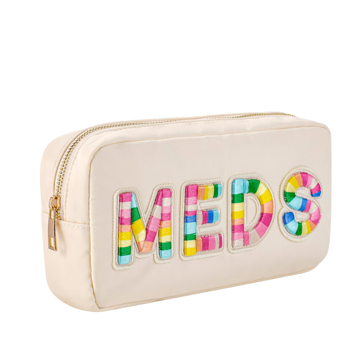 UEKEBOAG personalized chenille letters bag highlights sewn-on patch detail